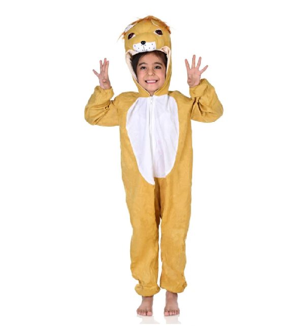 Lion Sher Wild Animal Kids Fancy Dress Costume for School Competitions | Indian - Image 2